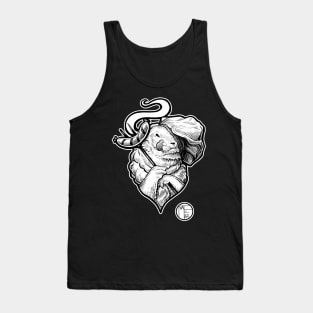 BBQ Chef Ferret - White Outlined Version Tank Top